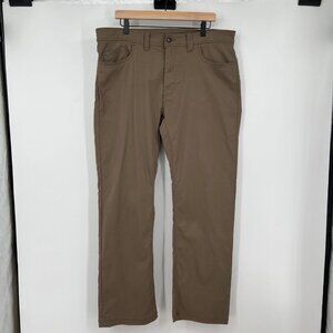 PrAna Slim Fit Breathe Men's 5-pocket Trouser Pants Dark Brown 36